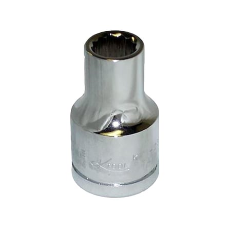 K-Tool International 1/2" Drive, 3/8" SAE Socket, 12 Points, Socket 1/2" drive 3/8" Short 12Pt KTI-23512